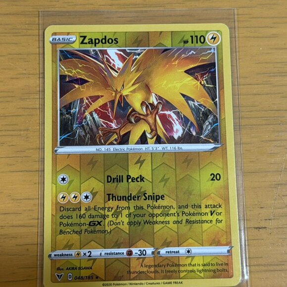 Pokémon Zapdos Card - SWSH04: Vivid Voltage (SWSH04) - Brand New - Picture 1 of 1